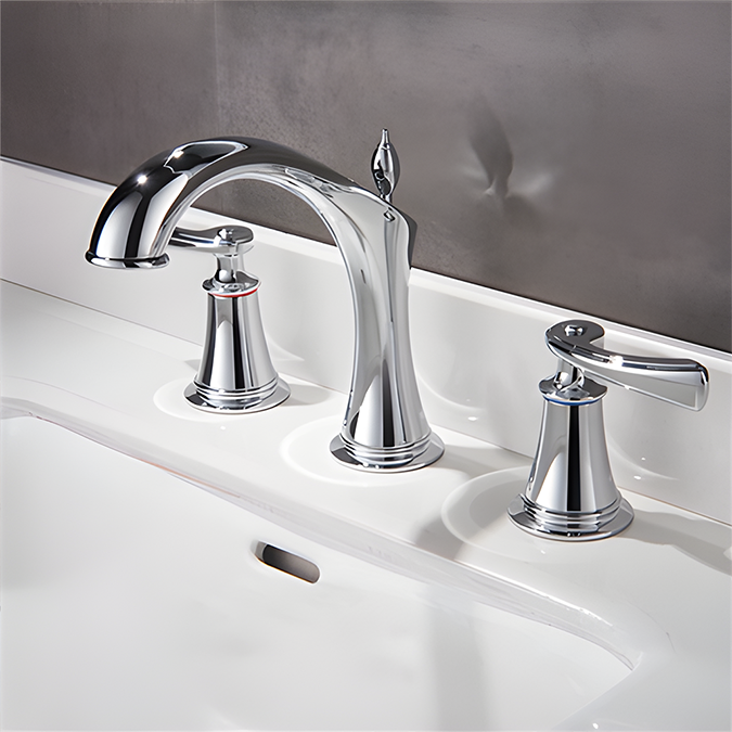 Lumina Solid Brass Luxurious 8 Inch Widespread Bathroom Faucet