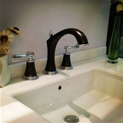 Lumina Solid Brass Luxurious 8 Inch Widespread Bathroom Faucet