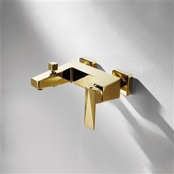 Bravat Gold Finish Wall Mount Faucet