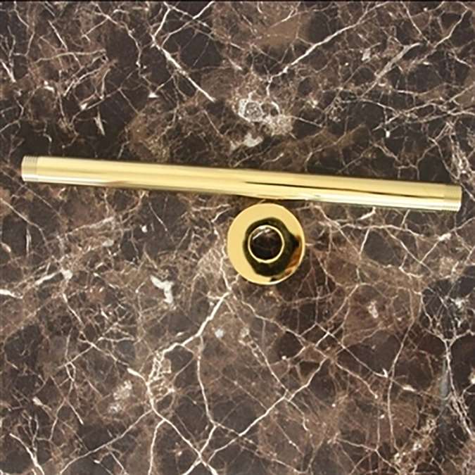 Phoenix Gold Ceiling Mounted Shower Arm Round Shape Brass Shower Head Holder