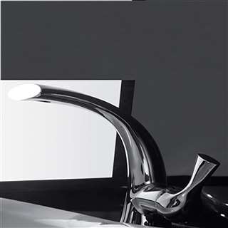 Hotel Designed Bravat B PVD Brushed Nickel Finish Bathroom Sink Mixer Tap