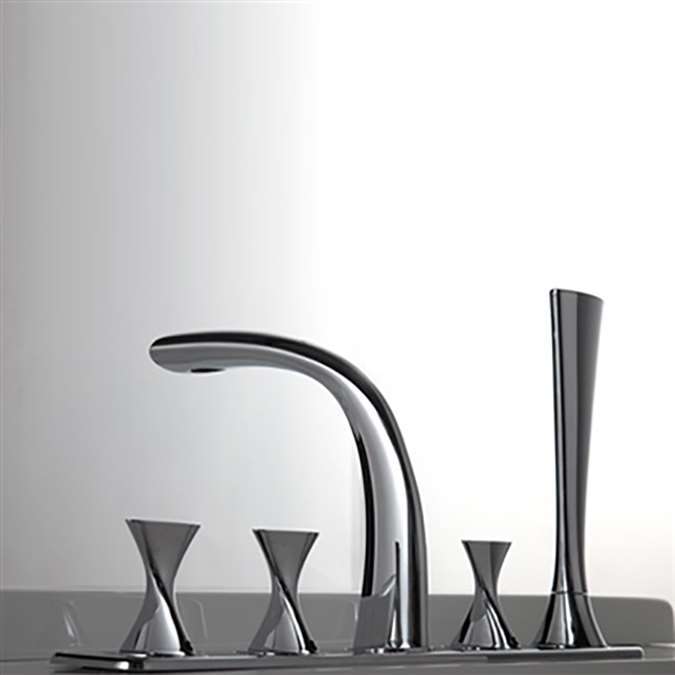 Hotel Bravat Chrome PVD Brushed Nickel Bathroom Sink Mixer Tap