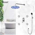 Hostelry Bravat Bathroom LED Shower Set With Body Jets and Bravat Mixer