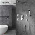 Hostelry Bravat Bathroom LED Shower Set With Body Jets and Bravat Mixer