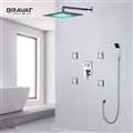 Hostelry Bravat Bathroom LED Shower Set With Body Jets and Bravat Mixer